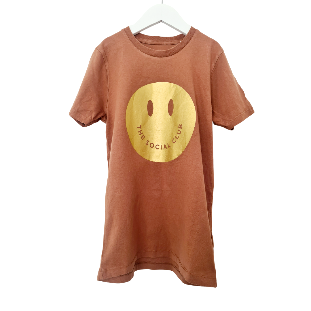 PRELOVED Kids Brown & Gold Tshirt - size 9-11