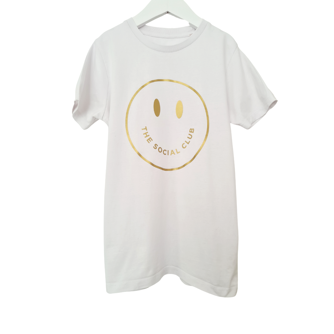 PRELOVED Kids White & Gold Tshirt - size 9-11