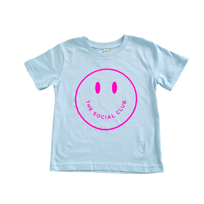KIDS Blue & Neon Pink 100% Organic Cotton Tshirt