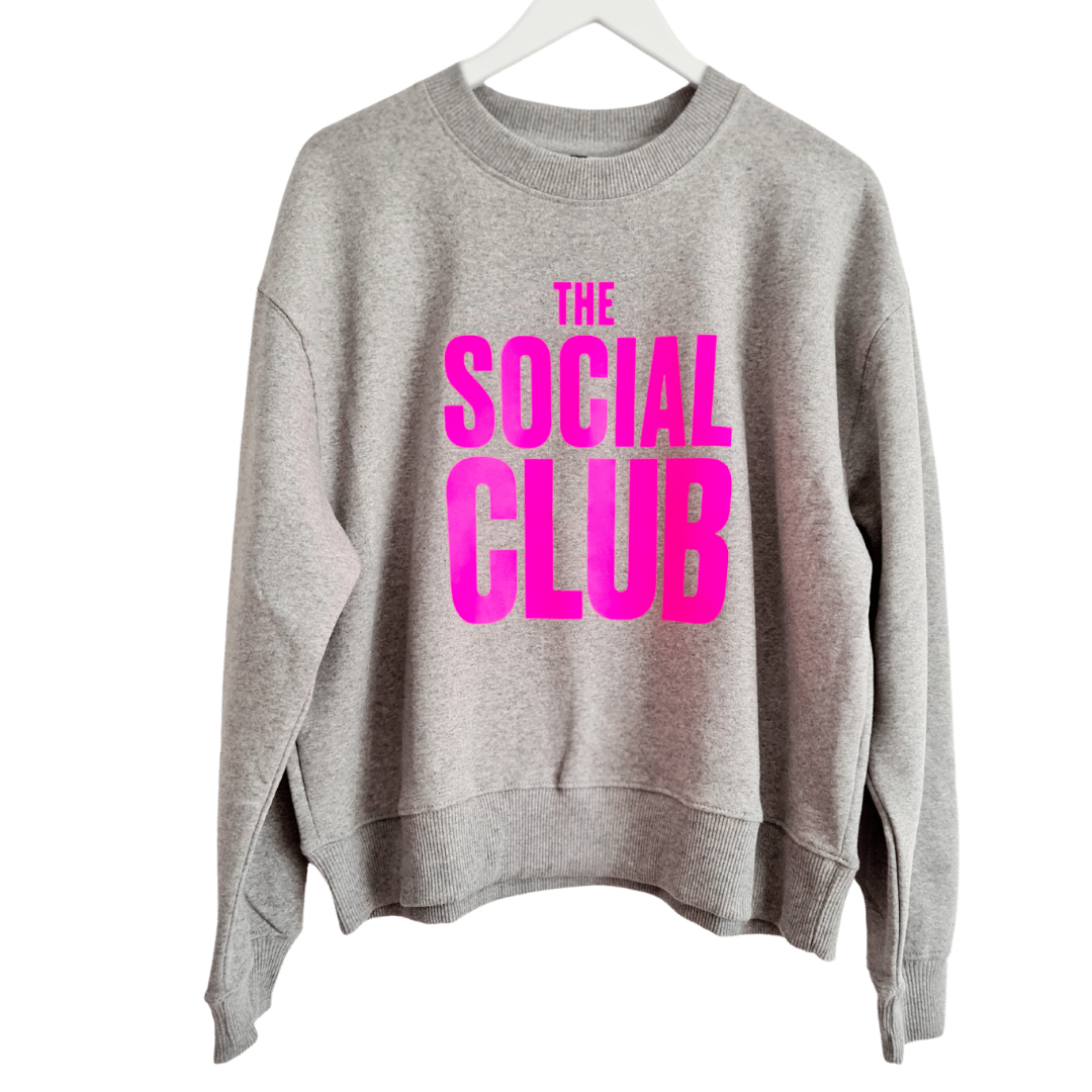 Grey & Neon Pink TSC 100% Organic Sweatshirt