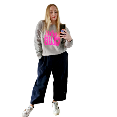 Grey & Neon Pink TSC 100% Organic Sweatshirt