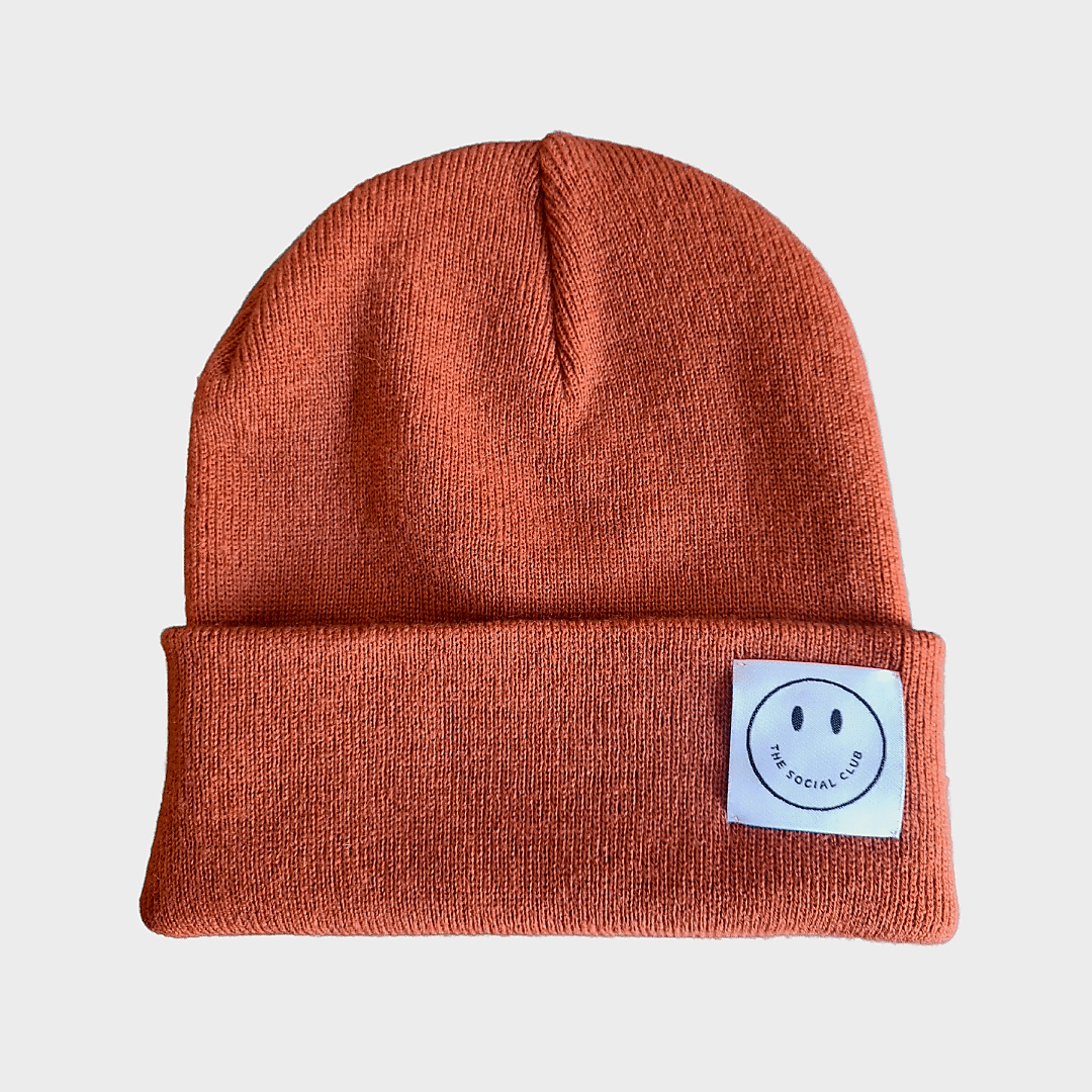 RUST 'HAPPY' BEANIE